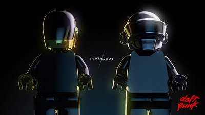 Much Love Daft Punk ae aftereffects animation c4d cinema4d cover art daftpunk design motion motion design music physical render technology texture