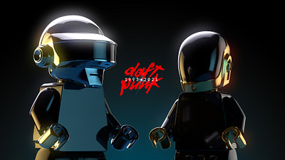 #DaftpunkForever - Lego style Render ae c4d cinema4d daftpunk design illustration motion music tech technology texture