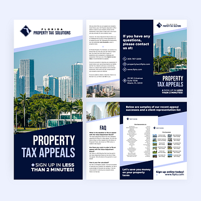 Brochure for Florida Property Tax Solutions brochure design graphic design marketing