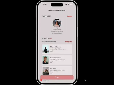 Interactive Text - Event Management App for iOS disabled buttons form form inputs interactive text mobile mobile design product design protopie prototype prototyping ui ux