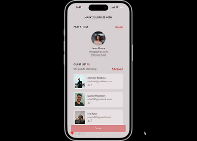 Interactive Text - Event Management App for iOS disabled buttons form form inputs interactive text mobile mobile design product design protopie prototype prototyping ui ux