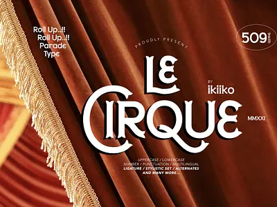 Le Cirque - Parade Type 60s font 60s retro 70s font 70s retro circus circus fonts classic font display font display type font font typeface header font headline font le cirque parade type poster retro font retro logo typeface