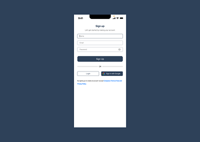 Day 61: Sign up page dailyui