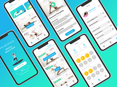 Yoga Lessons app concept yoga app