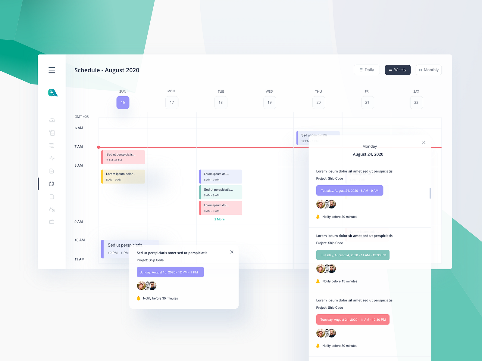 Event & Schedule - UX & UI by Razy Hassan on Dribbble