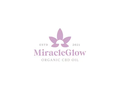 Miracle Glow CBD oil Logo beauty logo branding cannabinoid logo cannabis logo cbd oil cosmetic logo creative logo health logo identity leaf logo logo logodesign mental health logo miracle logo mushroom logo orgnanic logo skincare logo spa logo typography wellness logo