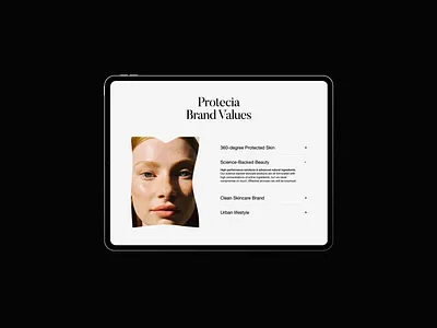 Protecia Behance clean ecommerce layout typography website whitespace