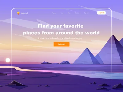 Uptravel Website Illustration branding design illustraion illustration illustration art illustrator minimal tour tourism travel typography ui website