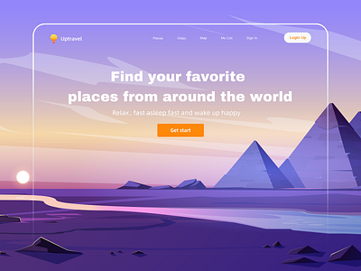 Uptravel Website Illustration branding design illustraion illustration illustration art illustrator minimal tour tourism travel typography ui website