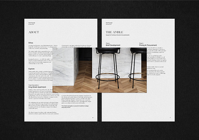 Studio Amble Collateral branding branding design design interior design layout layout design logo typography