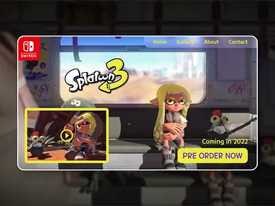Splatoon3 Landing Page Concept design graphicdesign interactivedesign productdesign ui ux visualdesign webdesign 시각디자인 웹디자인