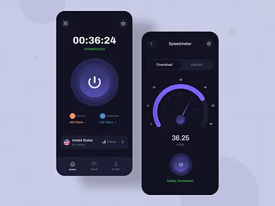 VPN App Design app app design app ui app ui design dark ui design uihut visual visual design vpn vpn app vpn app design