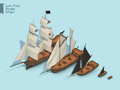 Low Poly Pirate Ships