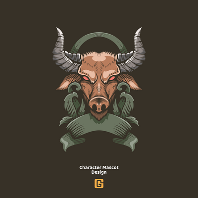 bull mascot illustration animation branding character characterdesign esport illustration logo logodesigners mascot vector