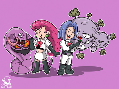 Team Rocket cartoon doodle fanart funny illustration illustrator vector