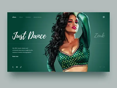 Landing page Dance school design landing ui uiux web