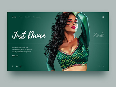 Landing page Dance school design landing ui uiux web