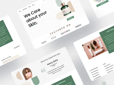 skin care ecommerce 2021trends design designtrends freebie hero banner organic productdesign skincare ui ux web design webkit