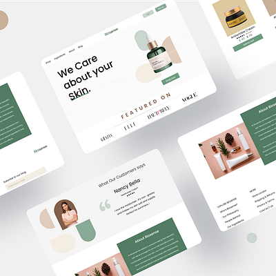 skin care ecommerce 2021trends design designtrends freebie hero banner organic productdesign skincare ui ux web design webkit