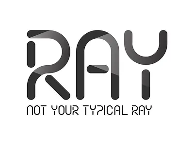 Ray Logo design flat light logo modern shadow vector
