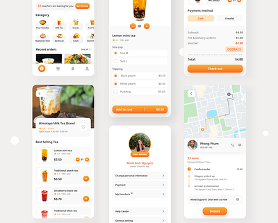 Food Delivery App Design app app design delivery food mobile app tracking ui ui ux ui design ux