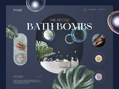 Foam — Bath Boms Shop design graphic design landing trend ui uiux ux web