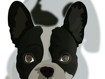 Puggy Puppy animal dog illustration vector