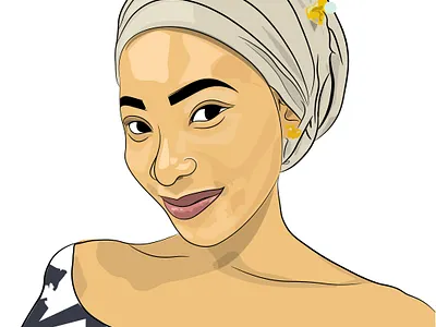 Sister girl illustration potrait vector