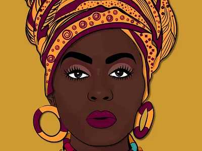 GELE face illustration potrait vector