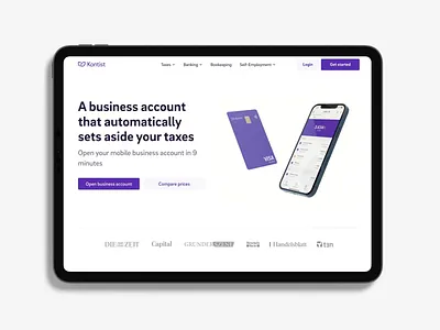 Kontist Website animation kontist lottie minimal productdesign uxui website
