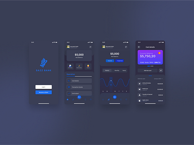 Banking App dark mode concept app application bank app banking banking app banking dashboard banking website bankingapp brand dark ui mobile app
