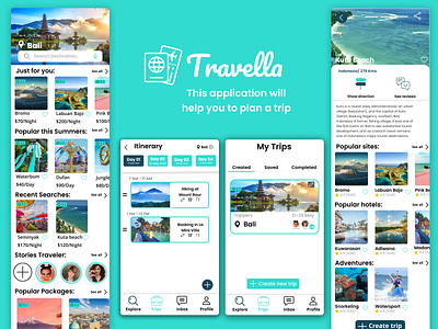 Trip Planner - Travella figma travel trip trip planner uiux