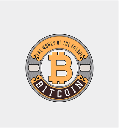 BITCOIN LOGO RETRO icon illustration logo logo design logomark logotype typography vector