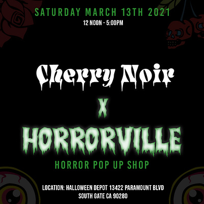 Cherry Noir - Pop up Shop Promo design instagram promo