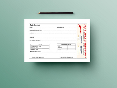 Cash receipt design template branding design flyer minimal money order template
