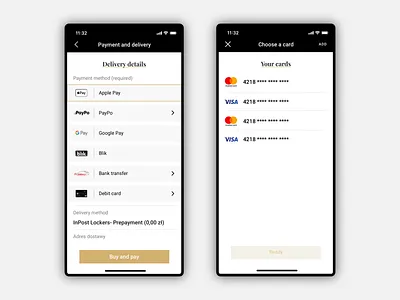 JLD- Hairdressing salon app. Delivery and payment details. app button cards creditcard cta delivery design minimal payment ui