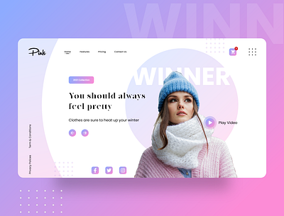Pinky Cloth Web cap clean cloth clothes clothing clothing brand clothing design concept ecommerce ecommerce design ecommerce shop ecommerce website fashion heat letest tshirt ui ux webdesign winner