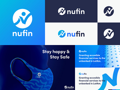 N Logo Concept blue blue logo brand branding clean logo dark geometric logo graphic design initial logo logo logo design logo mark logo n logo v logotype modern logo n logo simple logo v logo wordmark