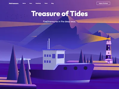 Metreasure Web Landing Page With Illustrations&Animations 2d game illustration crypto crypto illustration crypto web crypto website design game design game illustration gaming gaming web illustration karakaya metaverse metaverse design metaverse game metaverse web motion graphics product ui ux