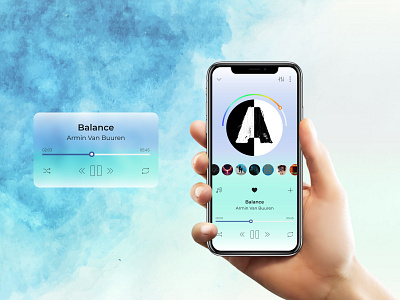 Музыкальный проигрыватель design mobile app ui ux webdesign музыка