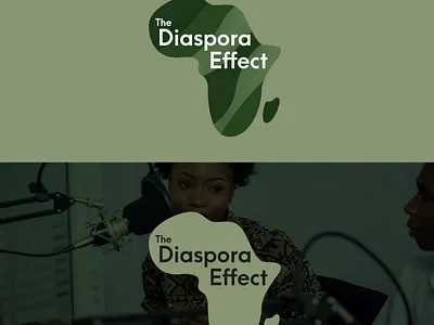 Diaspora Effect Podcast Logo africa africa logo design flat icon logo logo design minimal podcast typography vector