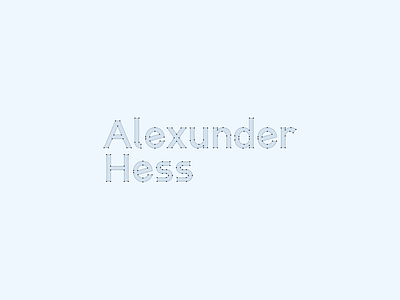 Alexunder Hess concept logotype brand identity branding branding design custom type customtype logo design logotype minimal minimalist minimalist logo modern logo modern typeface modern typography typeface typography