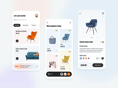 Marketplace Mobile App branding design illustration marketplace marketplace app mobile mobile app mobile app design online shopping online store typography