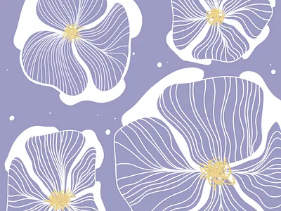 Purple_Flowers design draw flower illustration illustration procreate vector