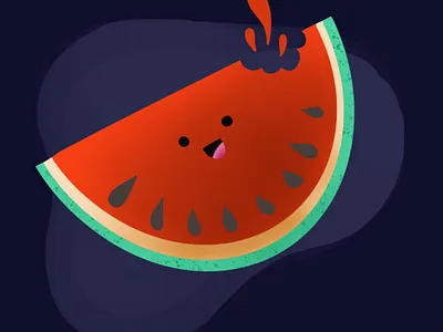 Watermelon design draw illustration procreate watermelon