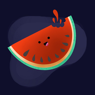 Watermelon design draw illustration procreate watermelon