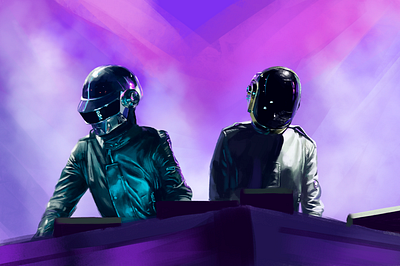 Fanart Daft punk daftpunk digitalpaiting fanart illustration photoshop