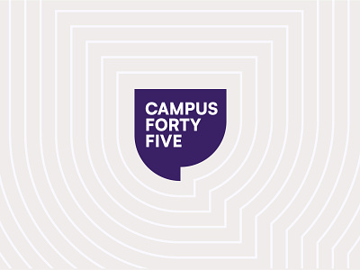 Campus 45 - Rejected Concept academy branding business concept consultancy crest design identity logo manager online outline purple quote rejected remote zoom