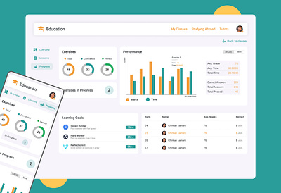 Education Dashboard Web App blender dashboard ui figma ui8 uidesign uiux web design