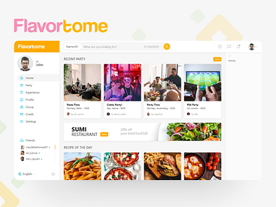 Flavortome design illustration logo ui ux web